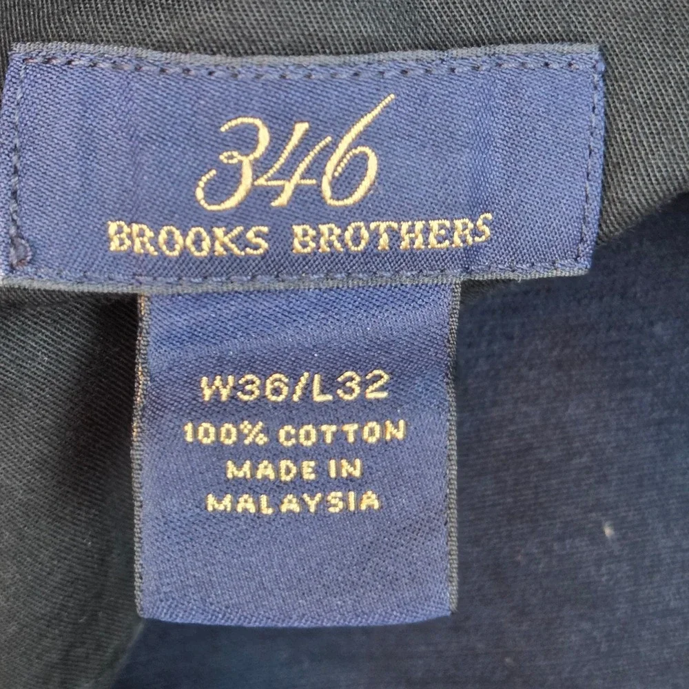 Brooks Brothers 346 Corduroy Pants Mens 36x32 Navy Blue Straight Leg Cotton - Picture 2 of 8